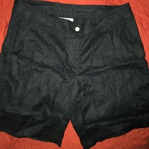 Black Jones New York linen shorts